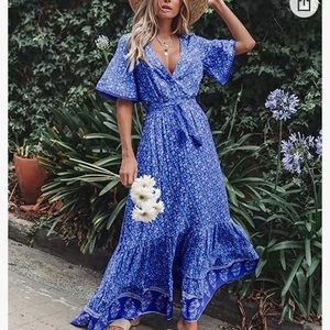 R Vivimos floral boho dress